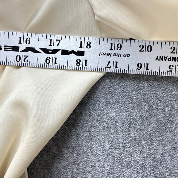 Vintage Ivory Trench Coat With Floral Cuffs Size 13/14 - Picture 6 of 13